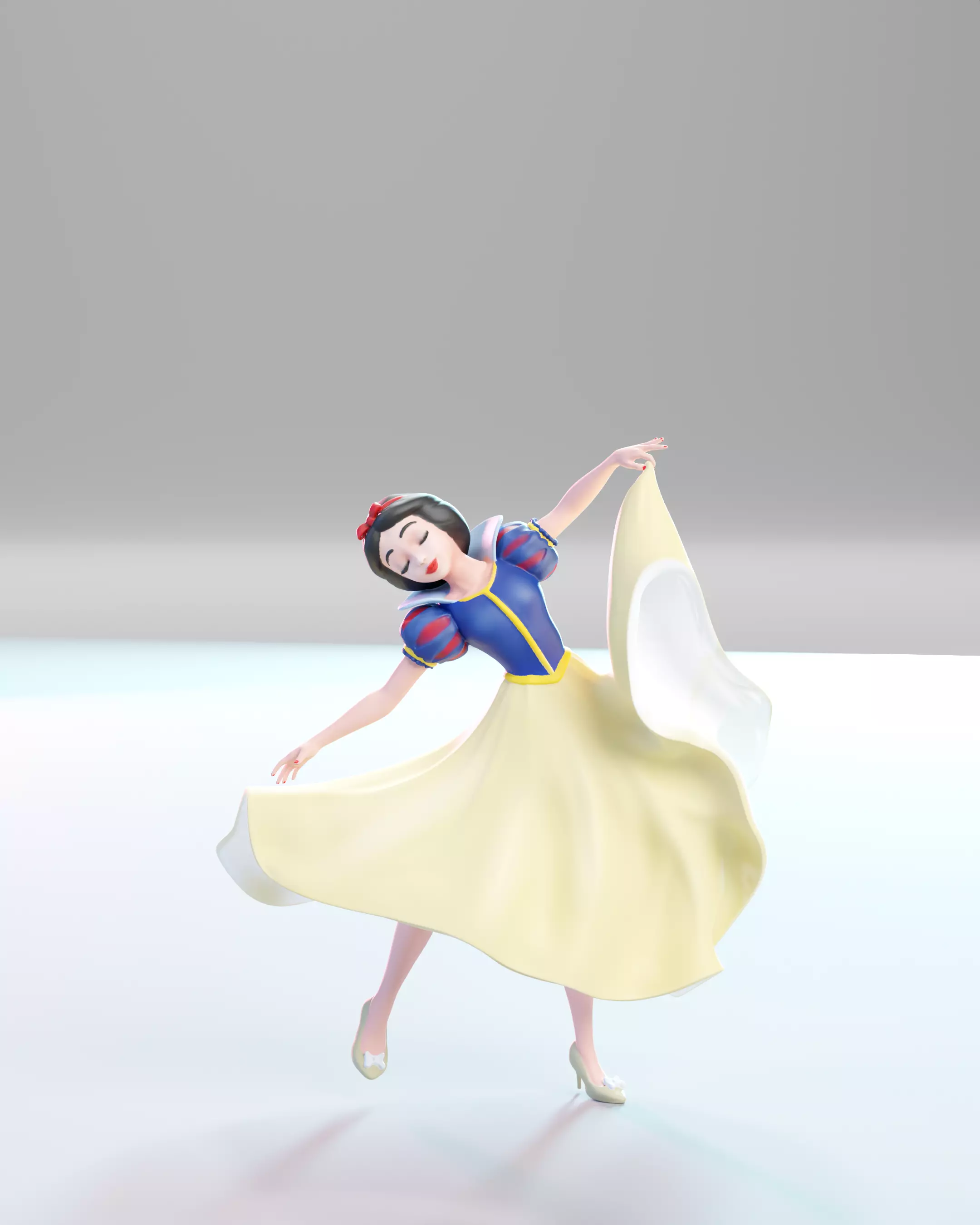 snow white disney princess 3D print model