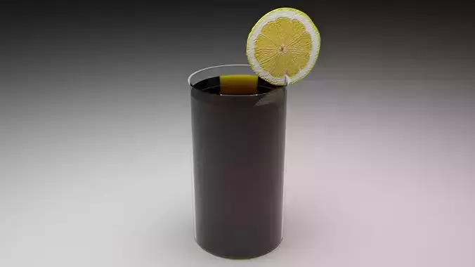 Coca Cola With Lemon 3D model