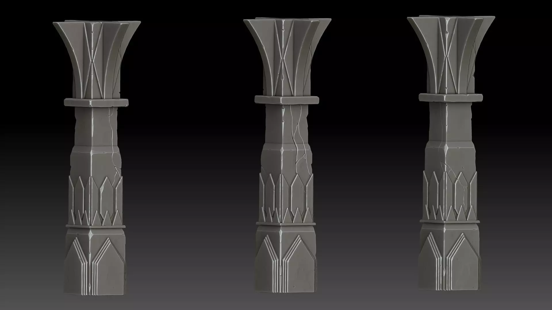 Stylized pillar  3D model_8