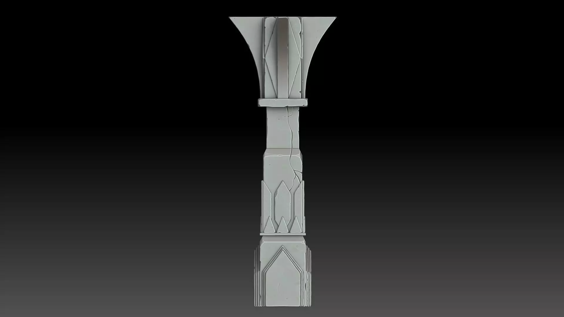 Stylized pillar  3D model_2
