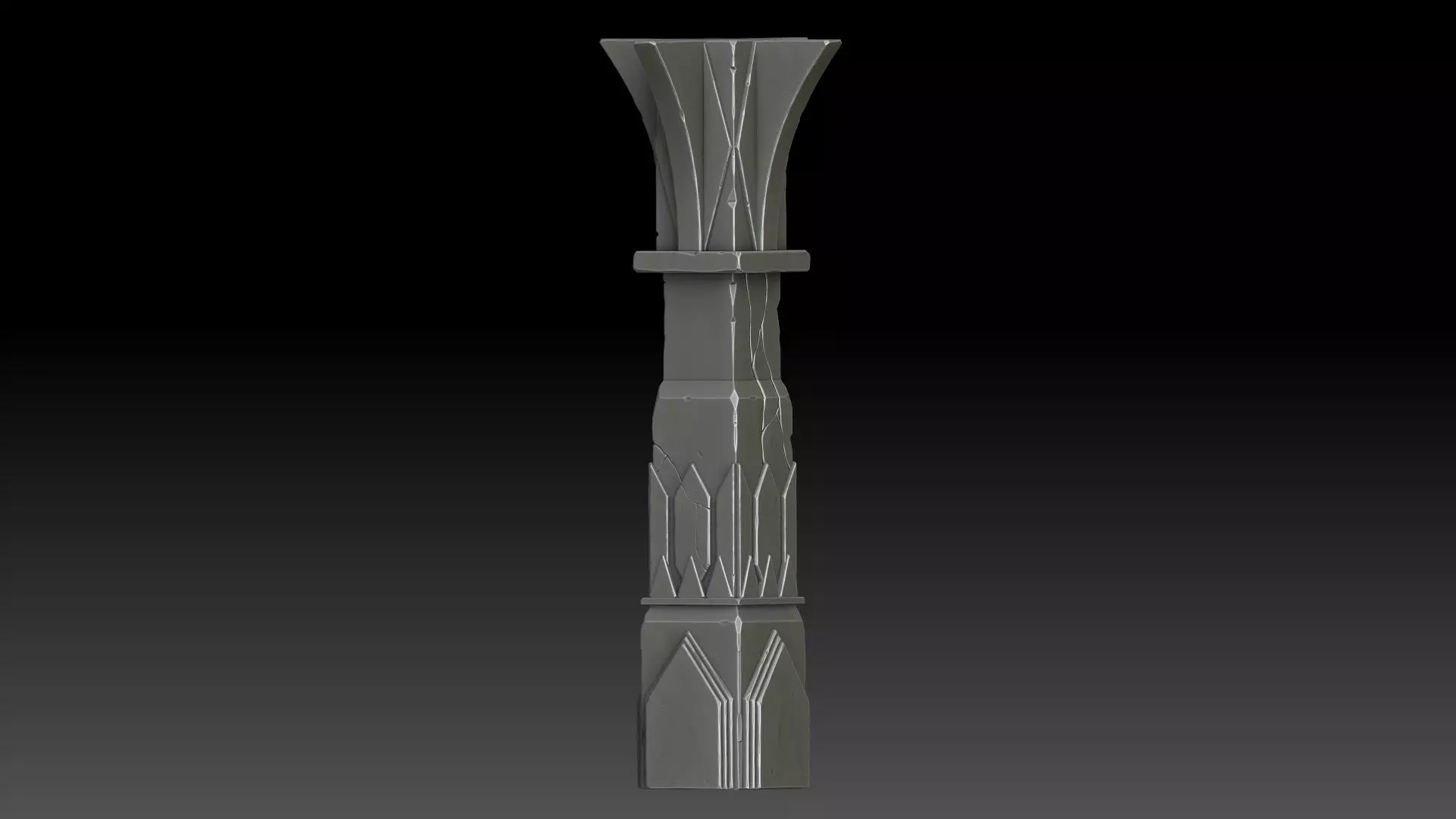 Stylized pillar  3D model_0