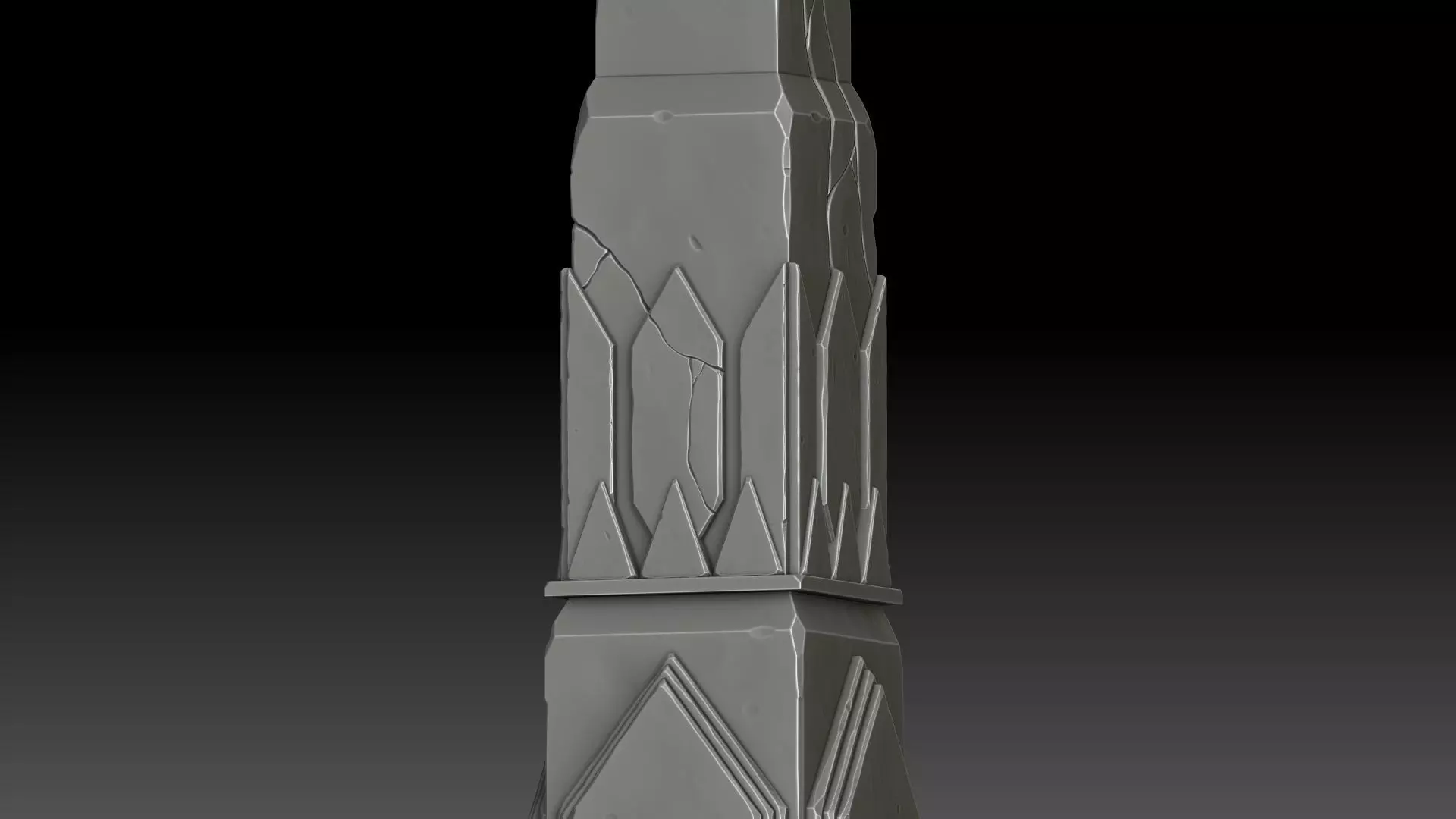 Stylized pillar  3D model_4