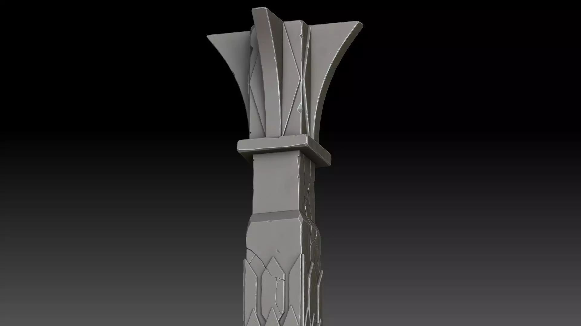 Stylized pillar  3D model_5