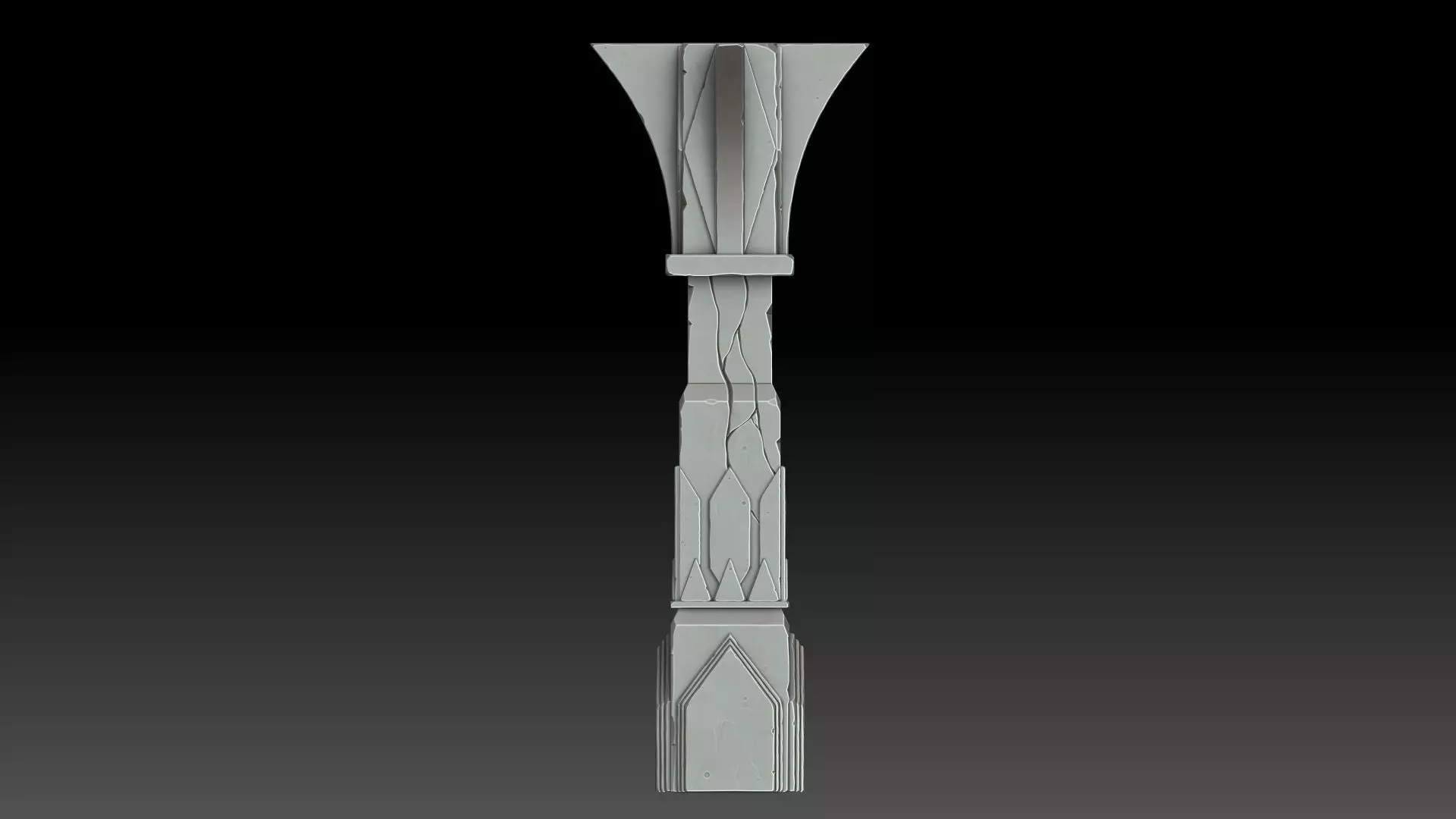 Stylized pillar  3D model_1
