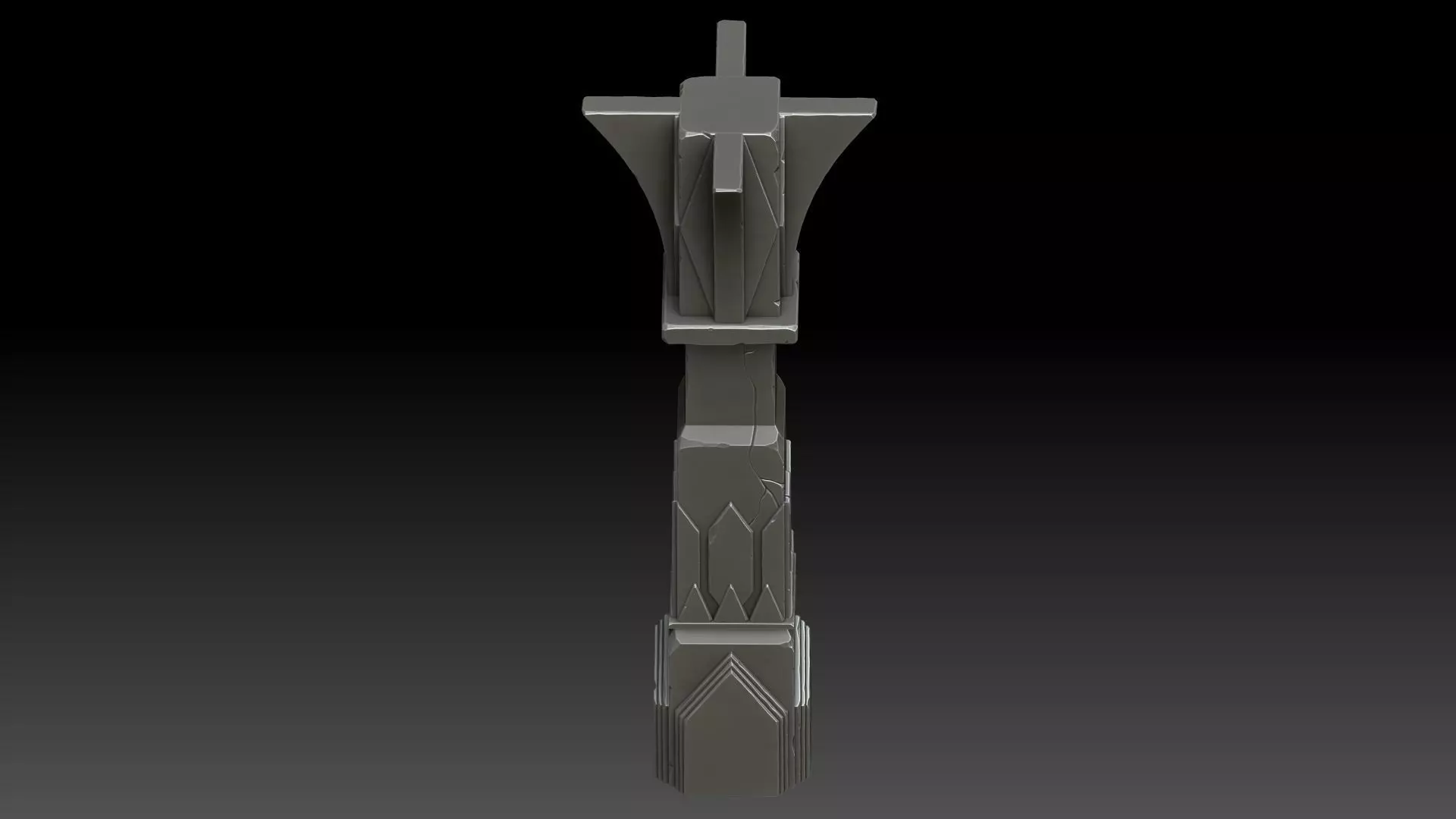 Stylized pillar  3D model_3