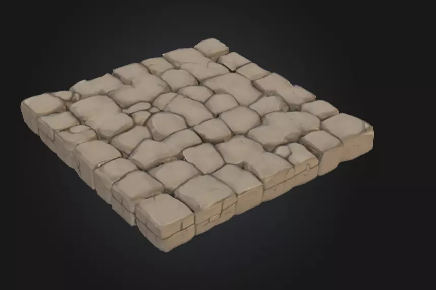 Medieval Stone Floor Tiles Texture_3