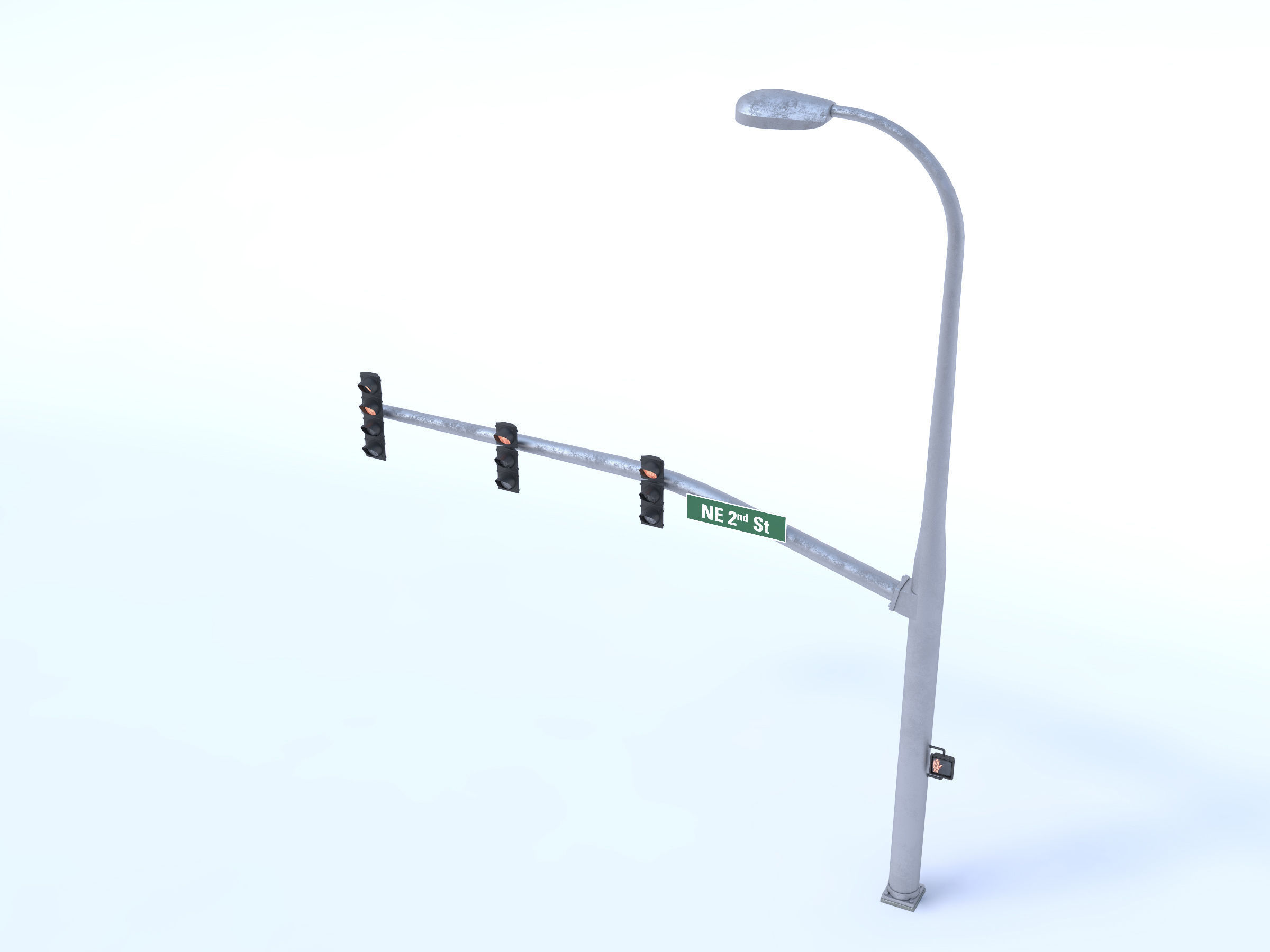 Traffic Lights Free 3D model_2