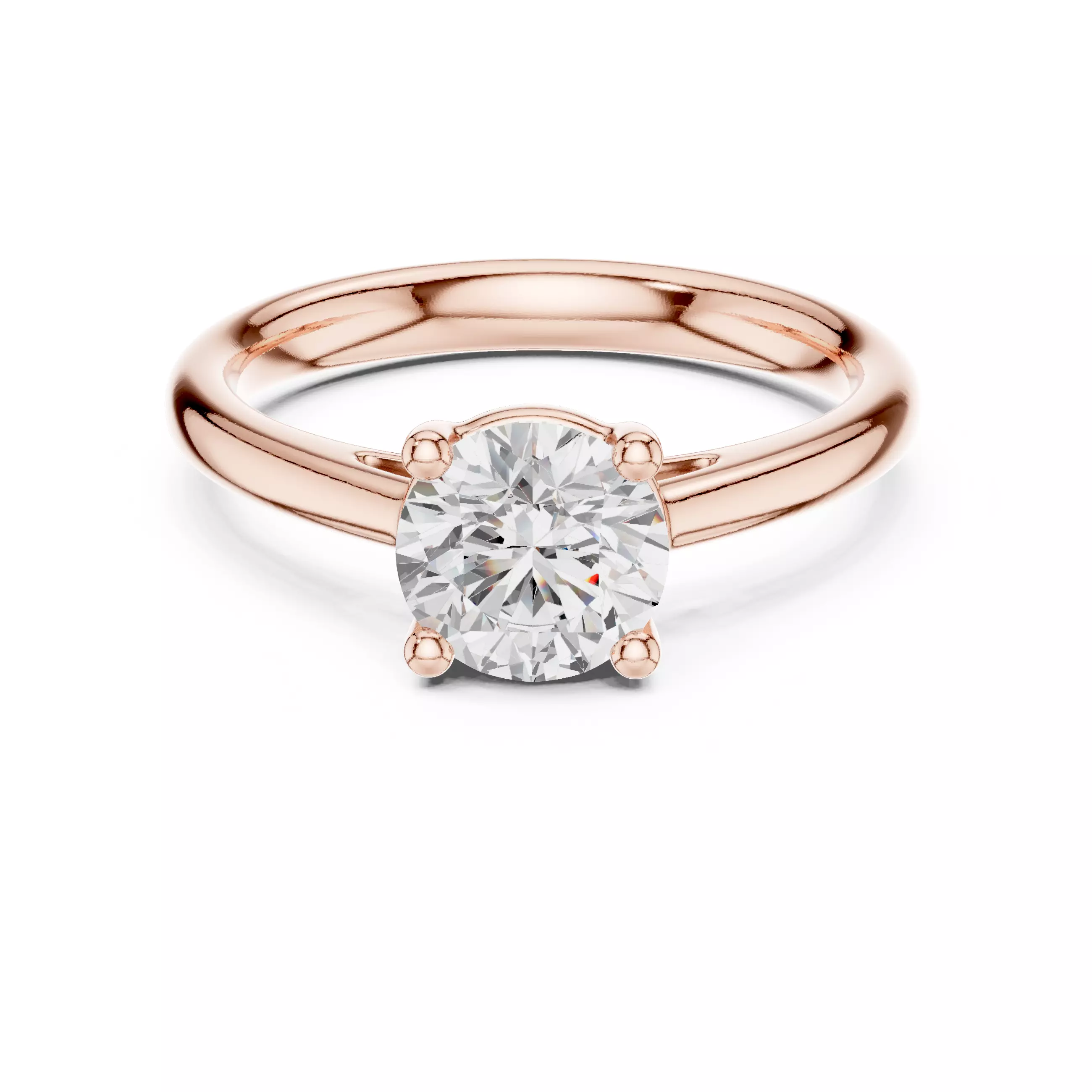 Solitaire Round Cut Diamond Wedding Ring 3DM STL Video 3D model 3D ...