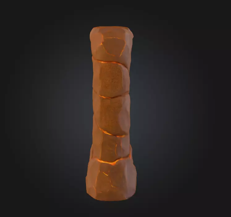Ancient Sun Tablet Low-poly 3D model_3