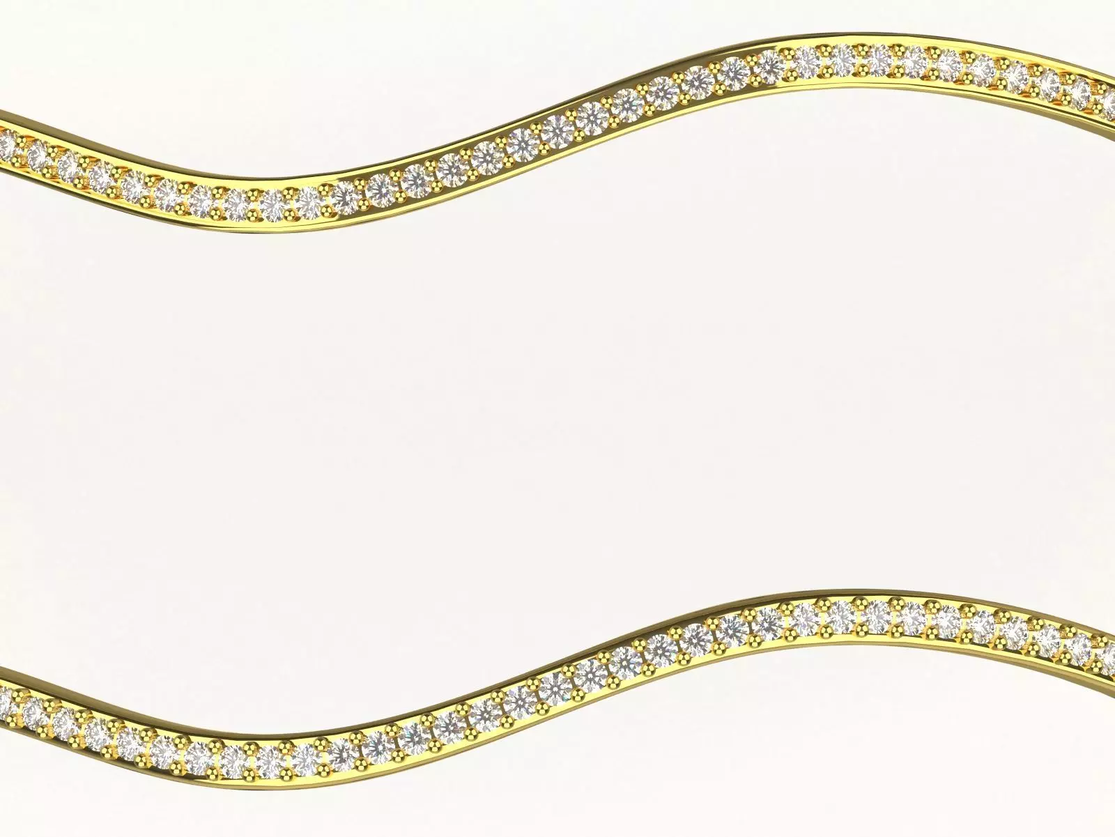 Yellow Gold stl 3dm Bracelets with Different Cuts bg0053 3D print model_4