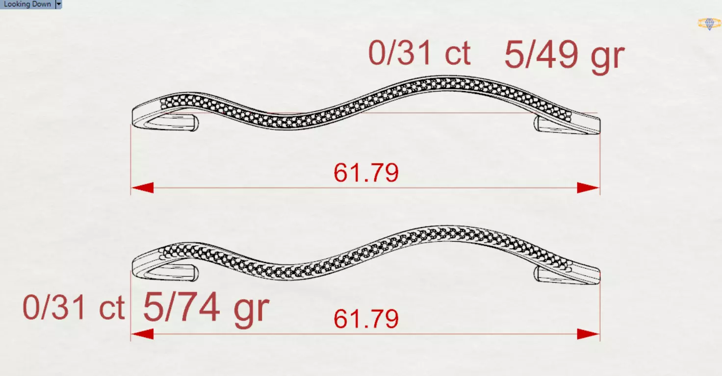 Yellow Gold stl 3dm Bracelets with Different Cuts bg0053 3D print model_24