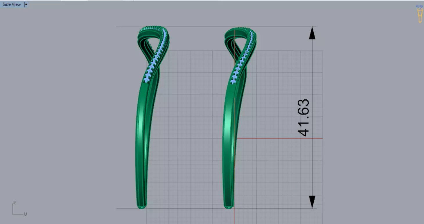 Yellow Gold stl 3dm Bracelets with Different Cuts bg0053 3D print model_15