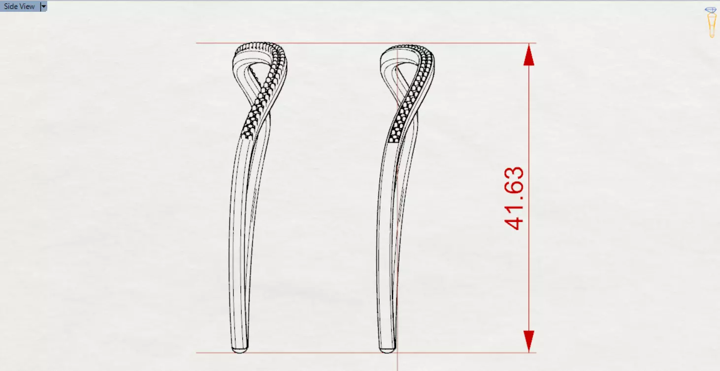 Yellow Gold stl 3dm Bracelets with Different Cuts bg0053 3D print model_26
