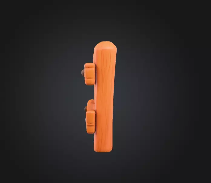 Wooden Cartoon Fence Low-poly 3D model_2