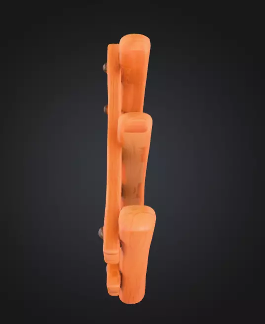 Wooden Cartoon Fence Low-poly 3D model_10