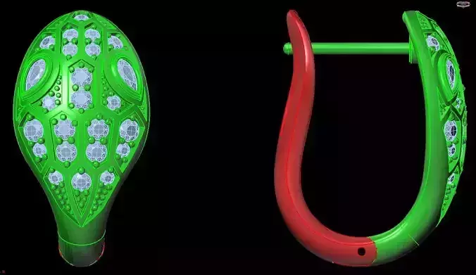 Serpents Bvlgari earrings 3D print model