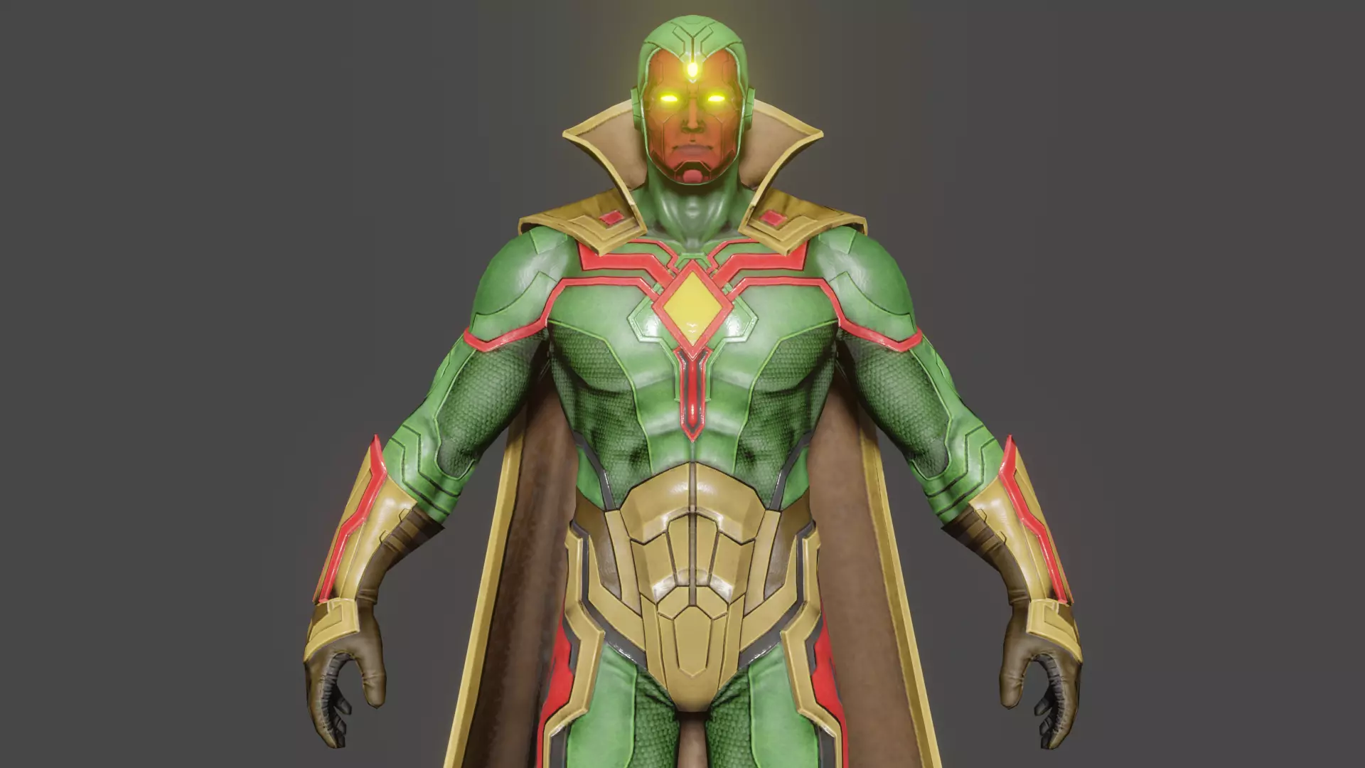 Vision Low-poly 3D model_1