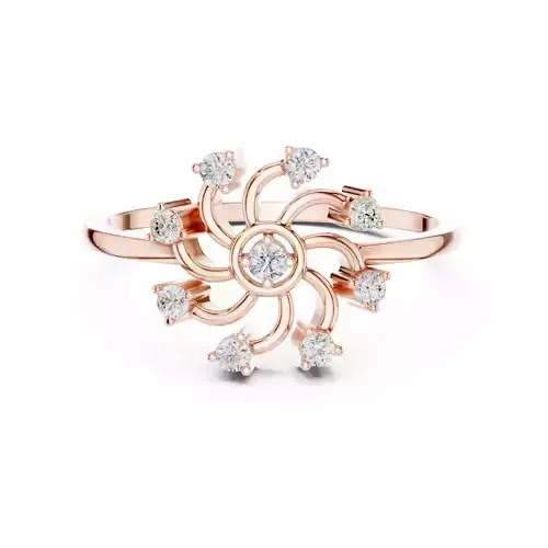 Round Cut Cluster Diamond Wedding Ring 3DM STL Video