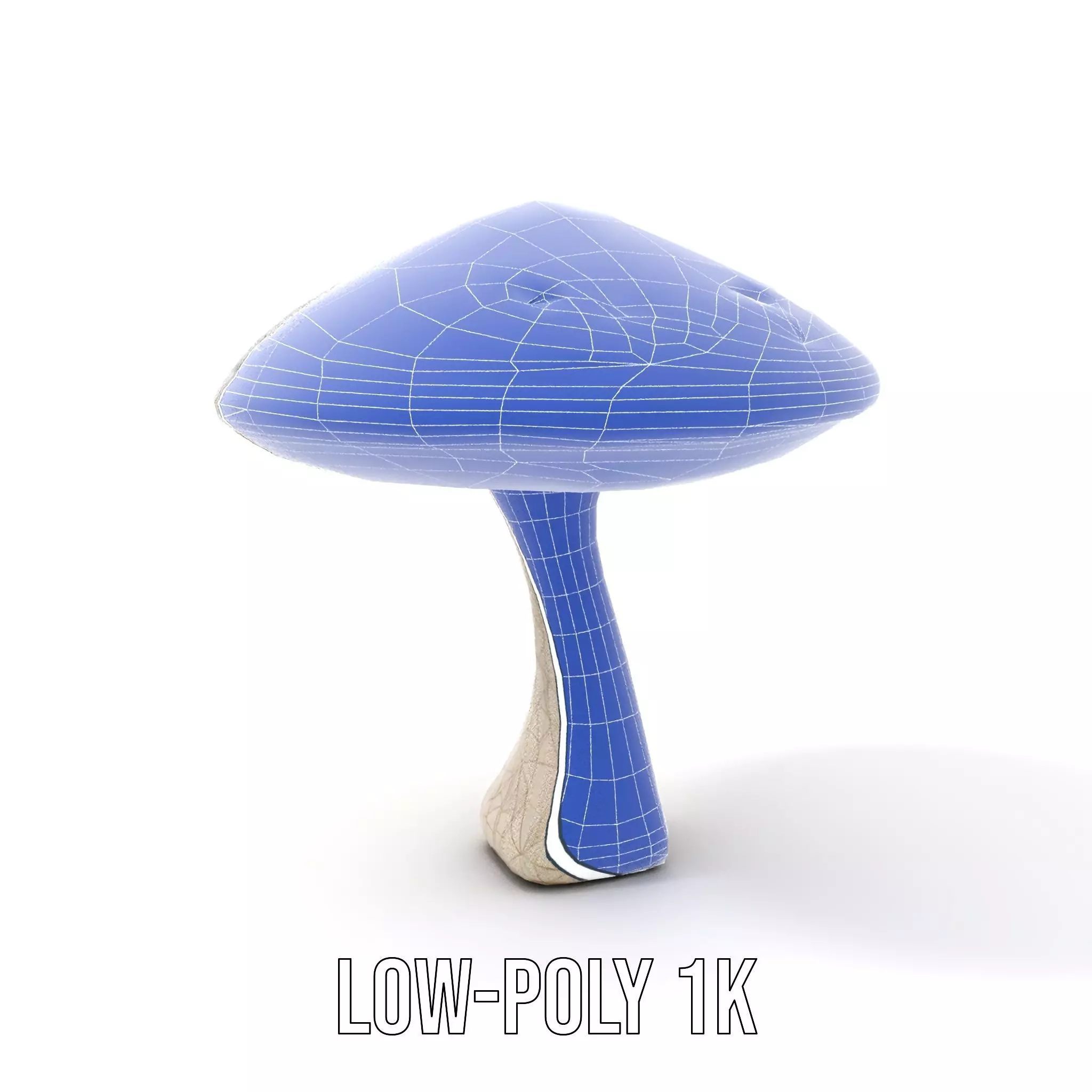Golden Textured Mushroom model pack Low-poly 3D model_21