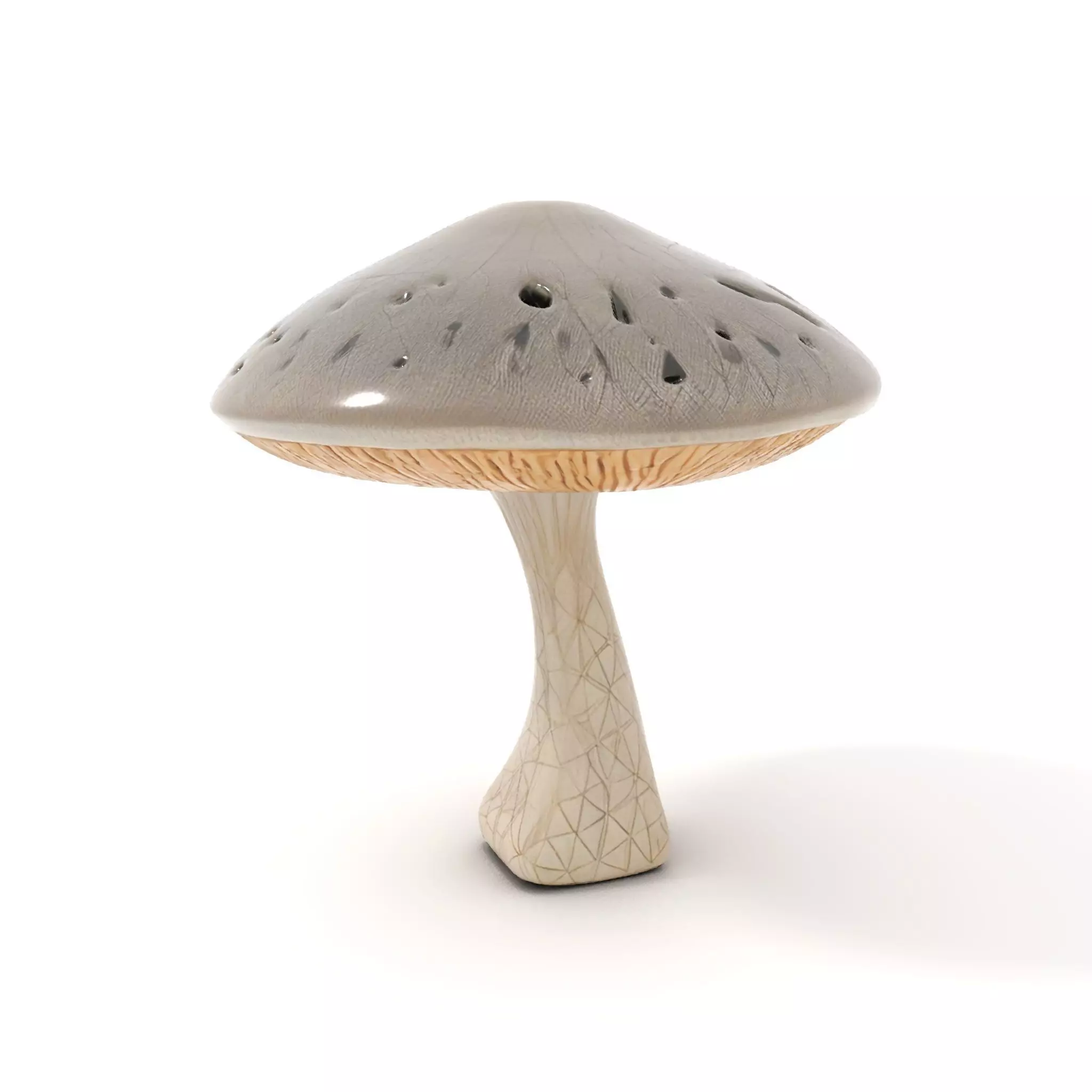 Golden Textured Mushroom model pack Low-poly 3D model_0