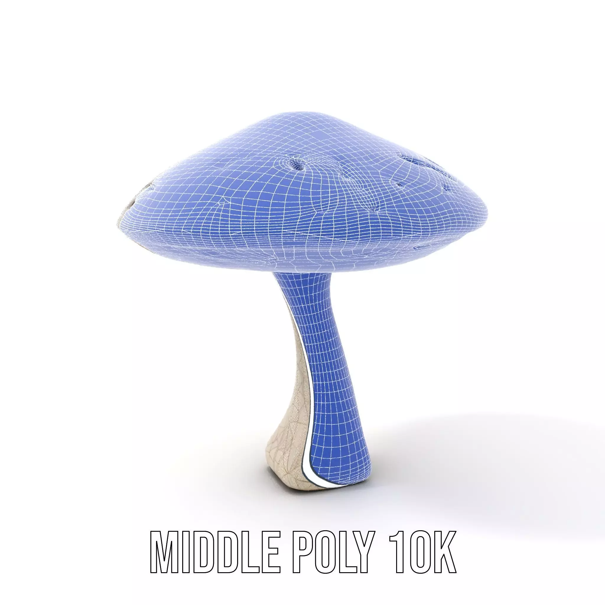 Golden Textured Mushroom model pack Low-poly 3D model_23