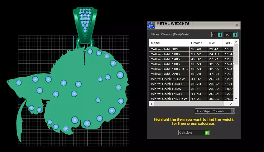 Elegant Betta Fish Pendant  3D print model_7
