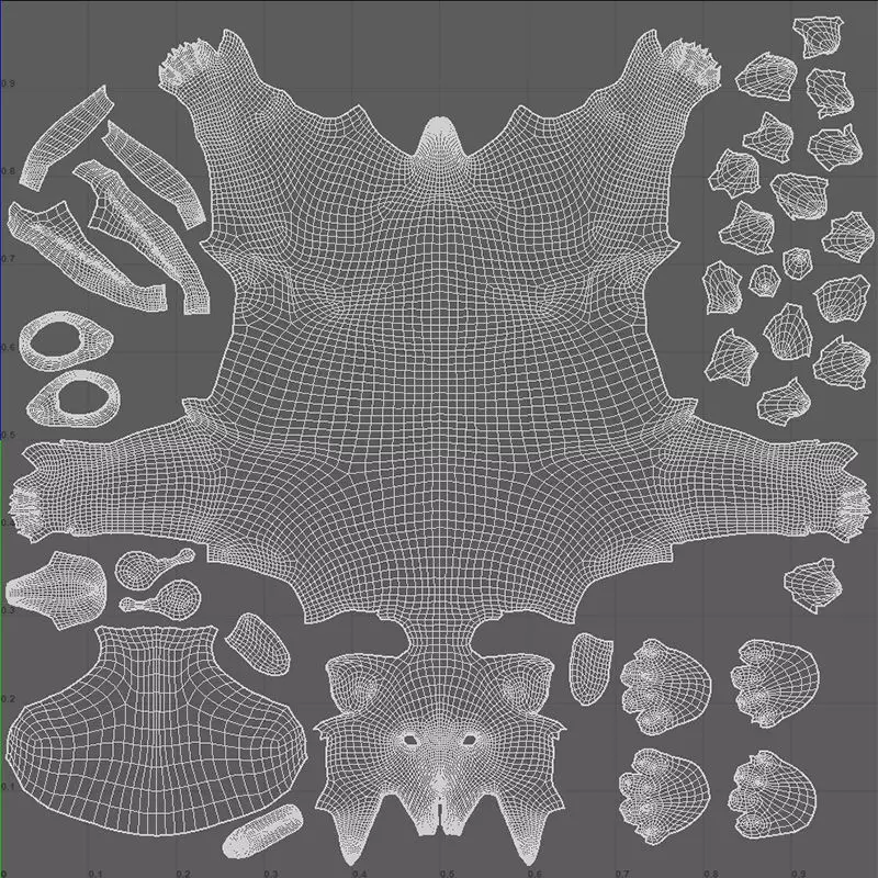 Realistic Spotted Hyena Hyena Rig with Animation Low-poly 3D model_9