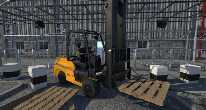 Forklift truck Low-poly 3D model