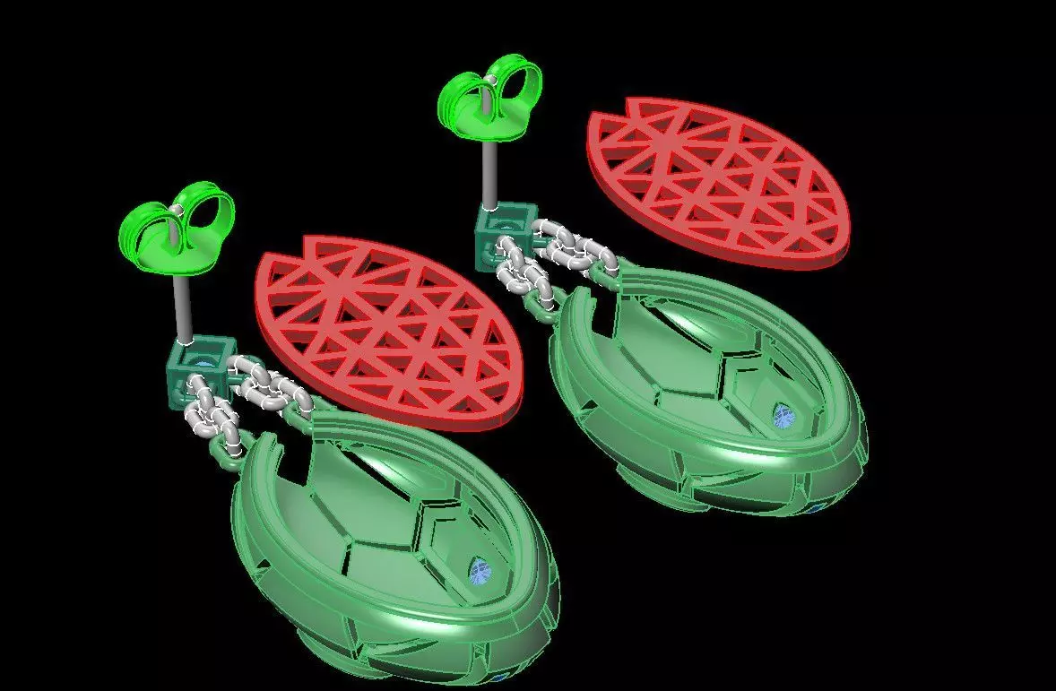 BVLGARI Earrings 3D print model 3D print model_3