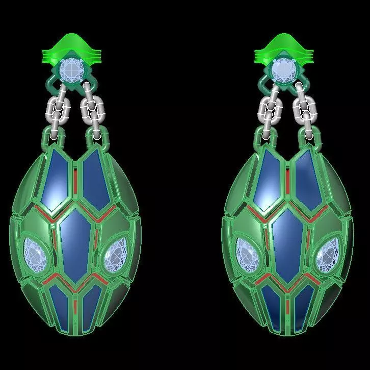 BVLGARI Earrings 3D print model 3D print model_4