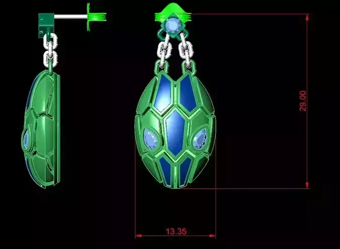 BVLGARI Earrings 3D print model