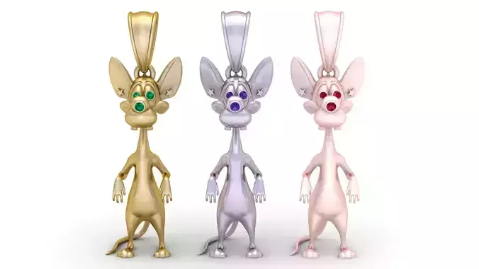 Whimsical Mouse Pendant 