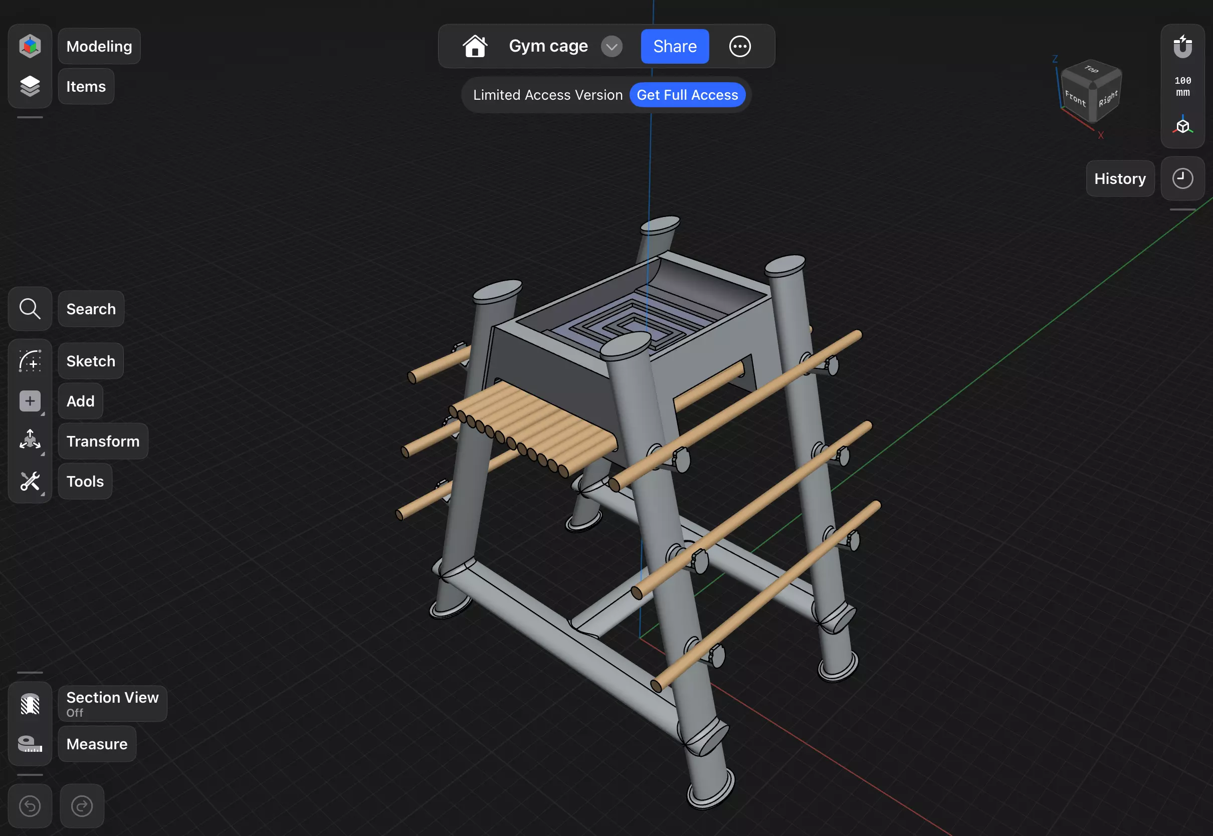 Wooden sword standard  3D model_0