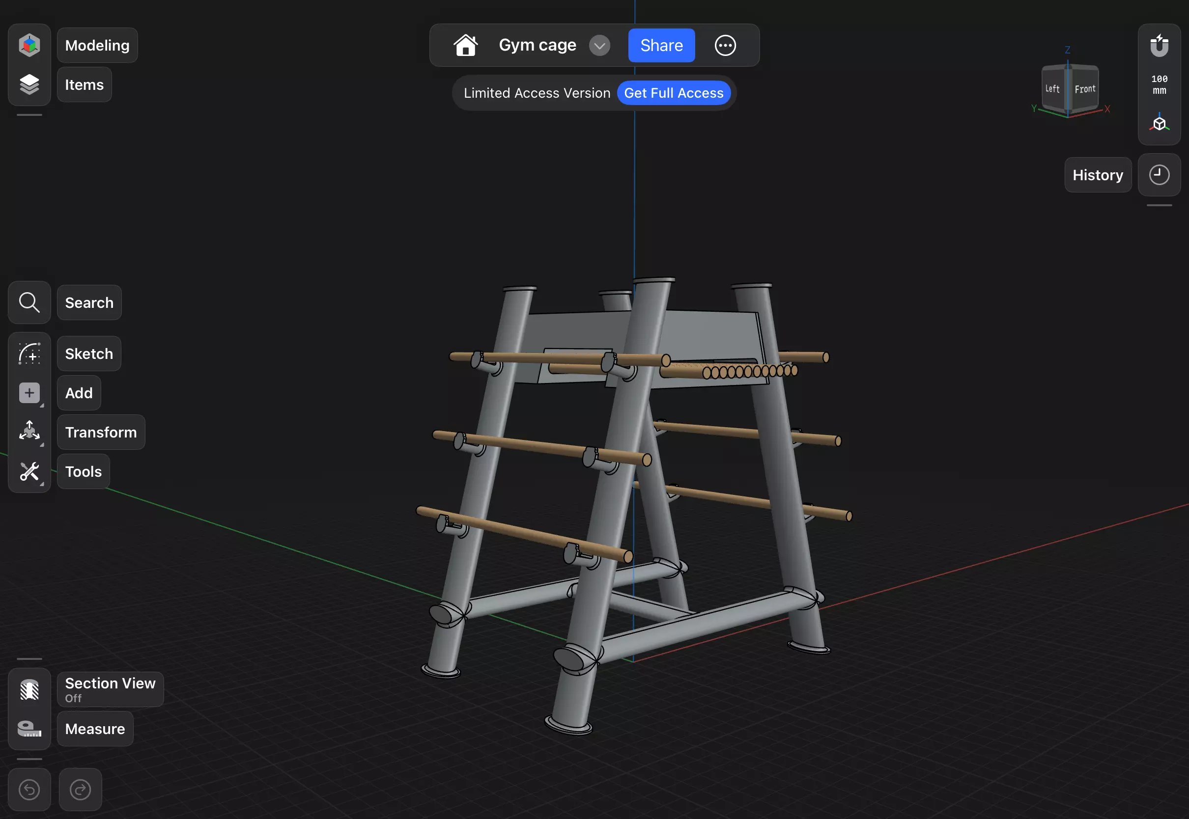 Wooden sword standard  3D model_2