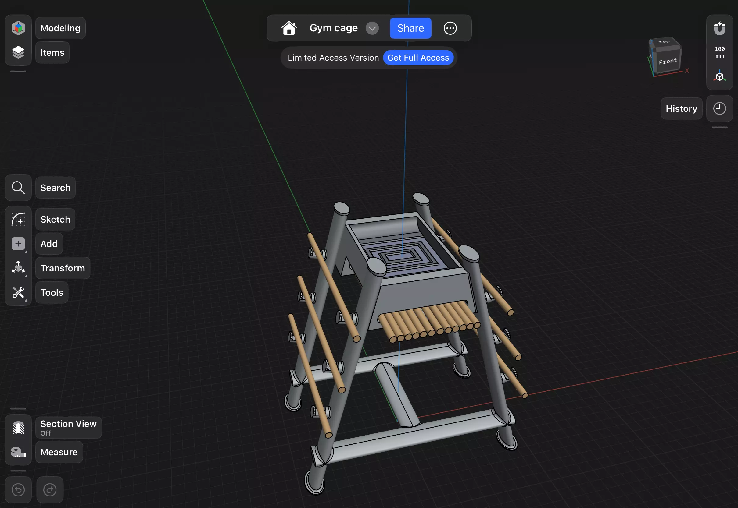 Wooden sword standard  3D model_3