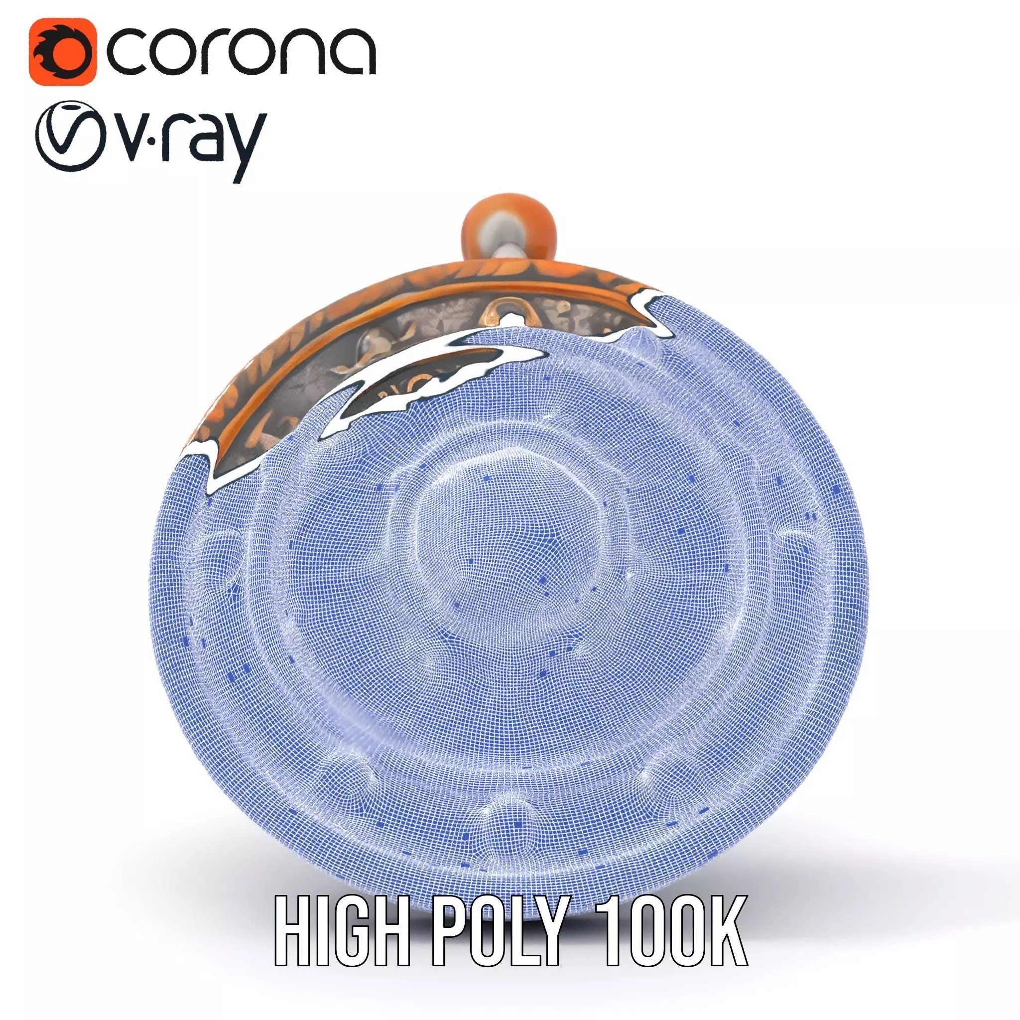 Ancient Bronze Amulet model pack Low-poly 3D model_35