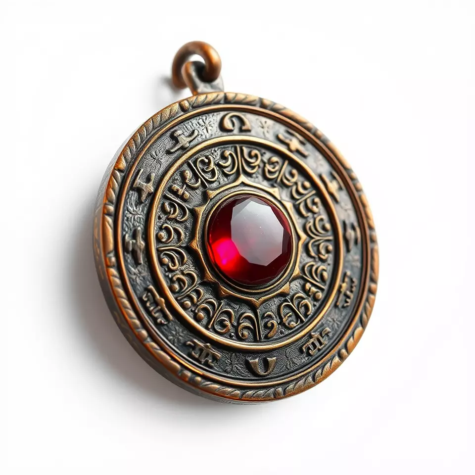 Ancient Bronze Amulet model pack Low-poly 3D model_3