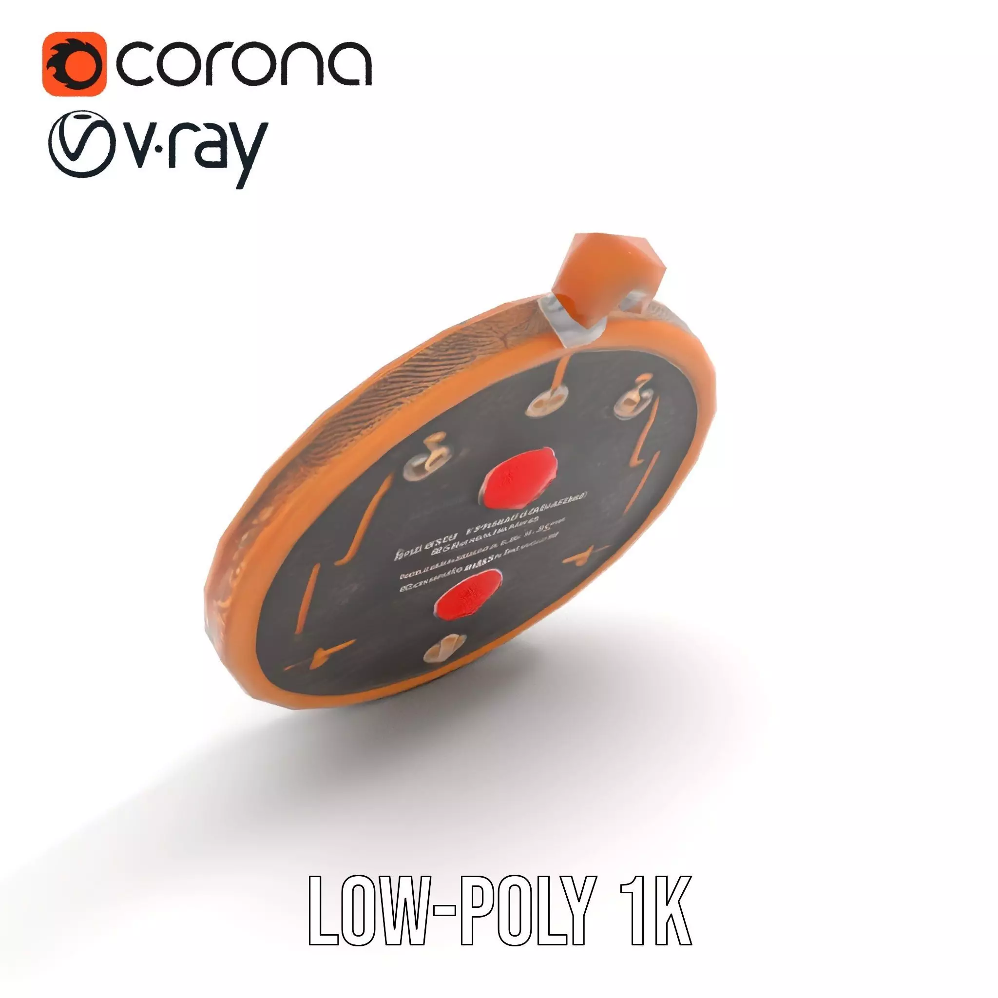 Ancient Bronze Amulet model pack Low-poly 3D model_15