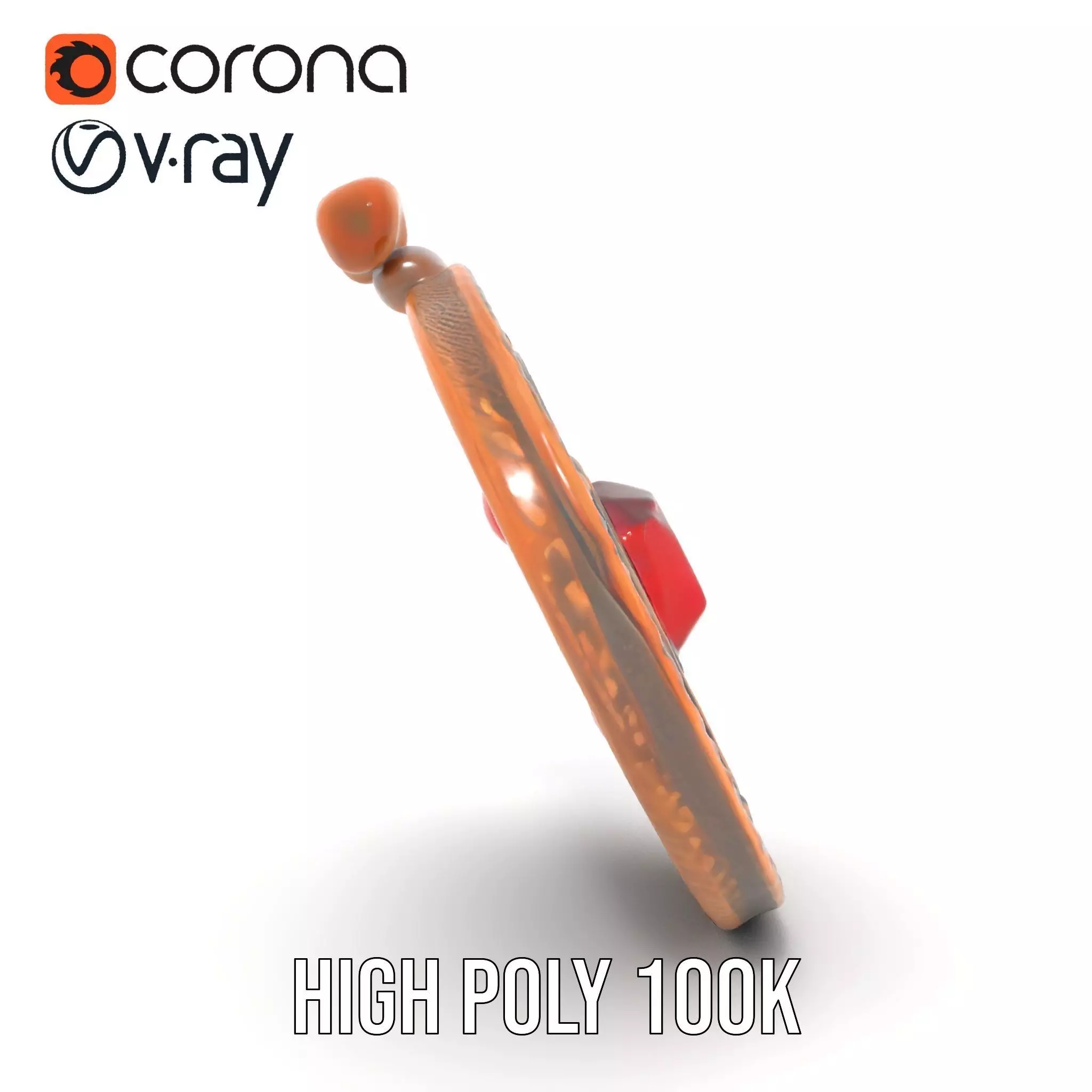 Ancient Bronze Amulet model pack Low-poly 3D model_16