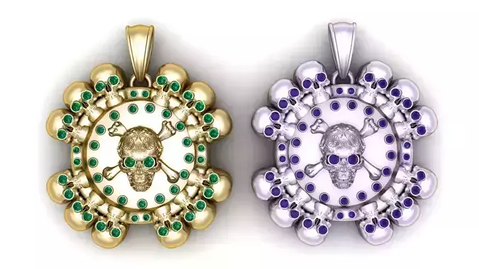 Skull Crown Pendant 