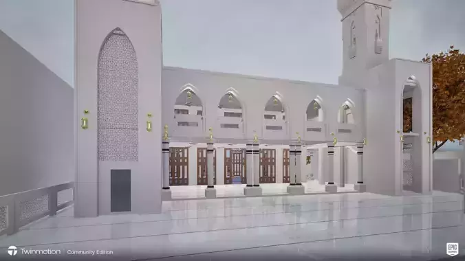 Islamic Mosque 3D Model  Realistic Architecture  