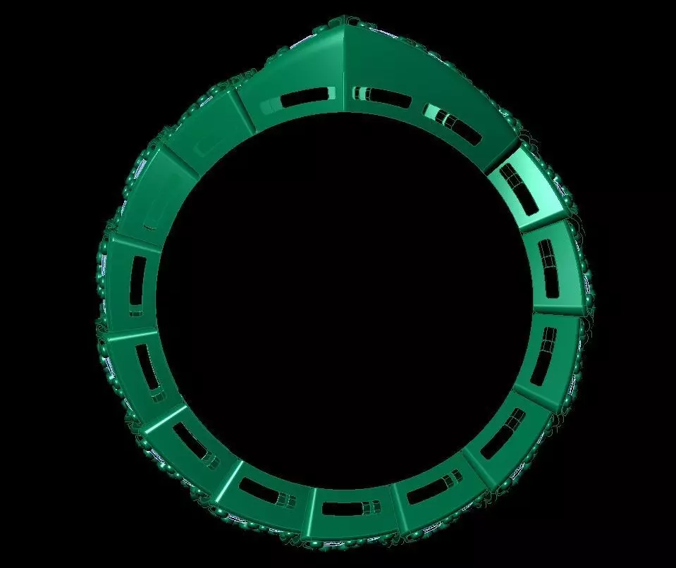 Snake Diamonds Ring and Bvlgari Serpenti Earring 3D print model 3D print model_2