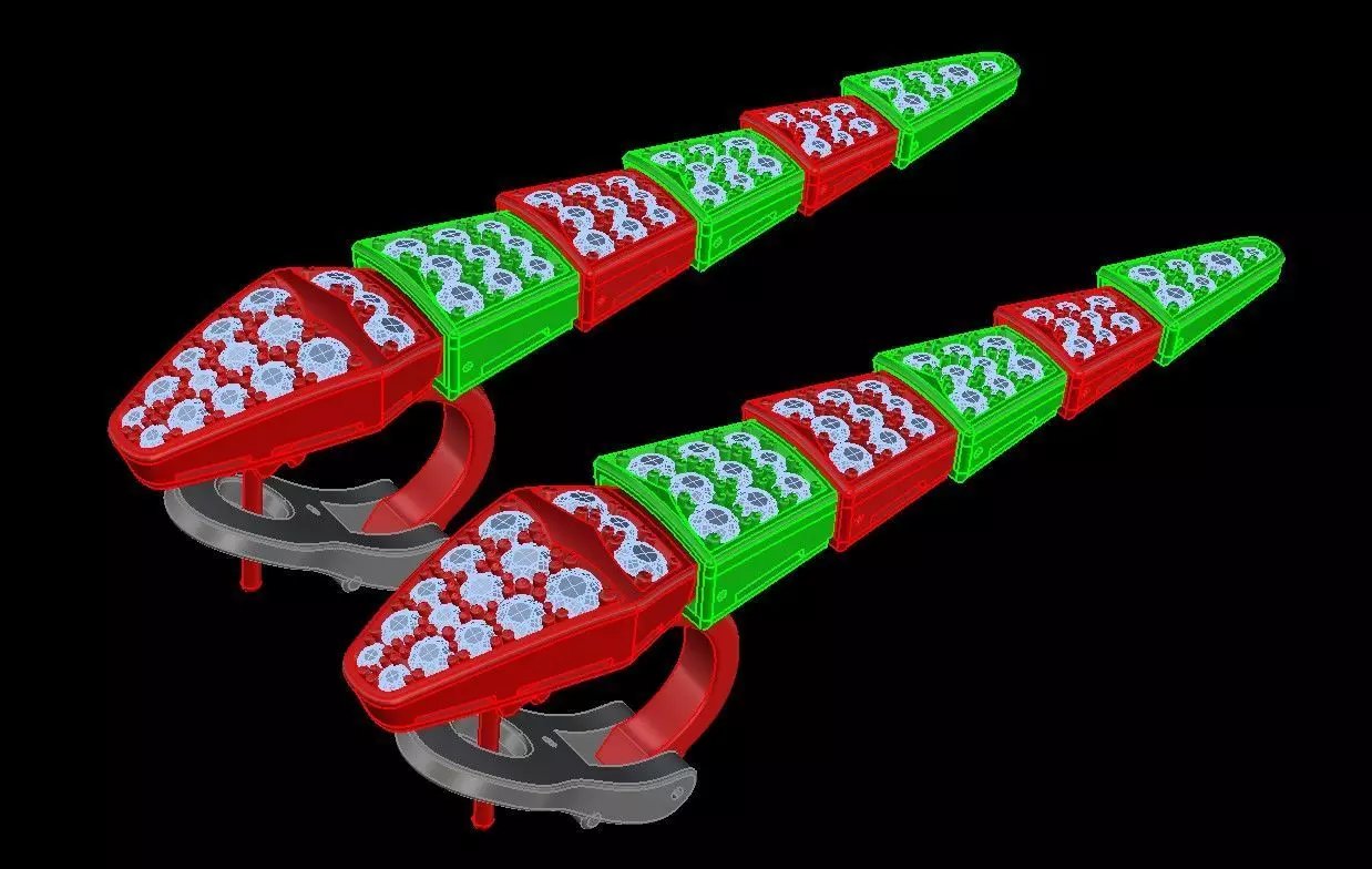 Snake Diamonds Ring and Bvlgari Serpenti Earring 3D print model 3D print model_9