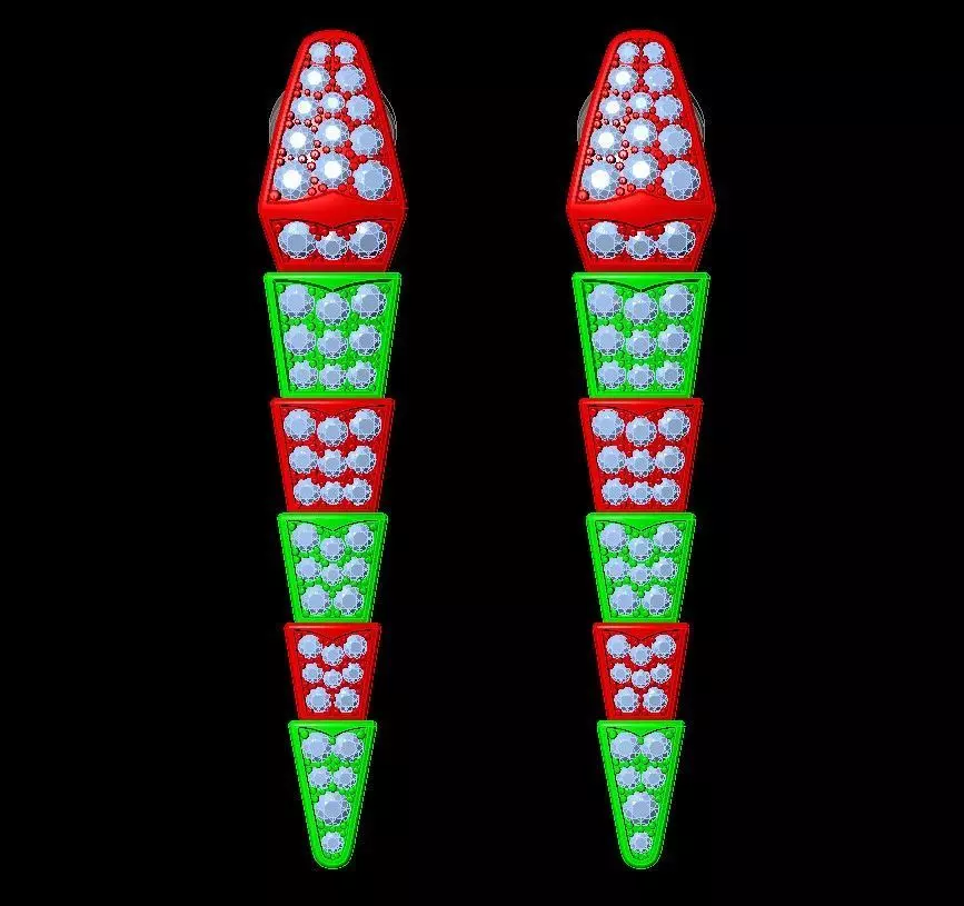 Snake Diamonds Ring and Bvlgari Serpenti Earring 3D print model 3D print model_6