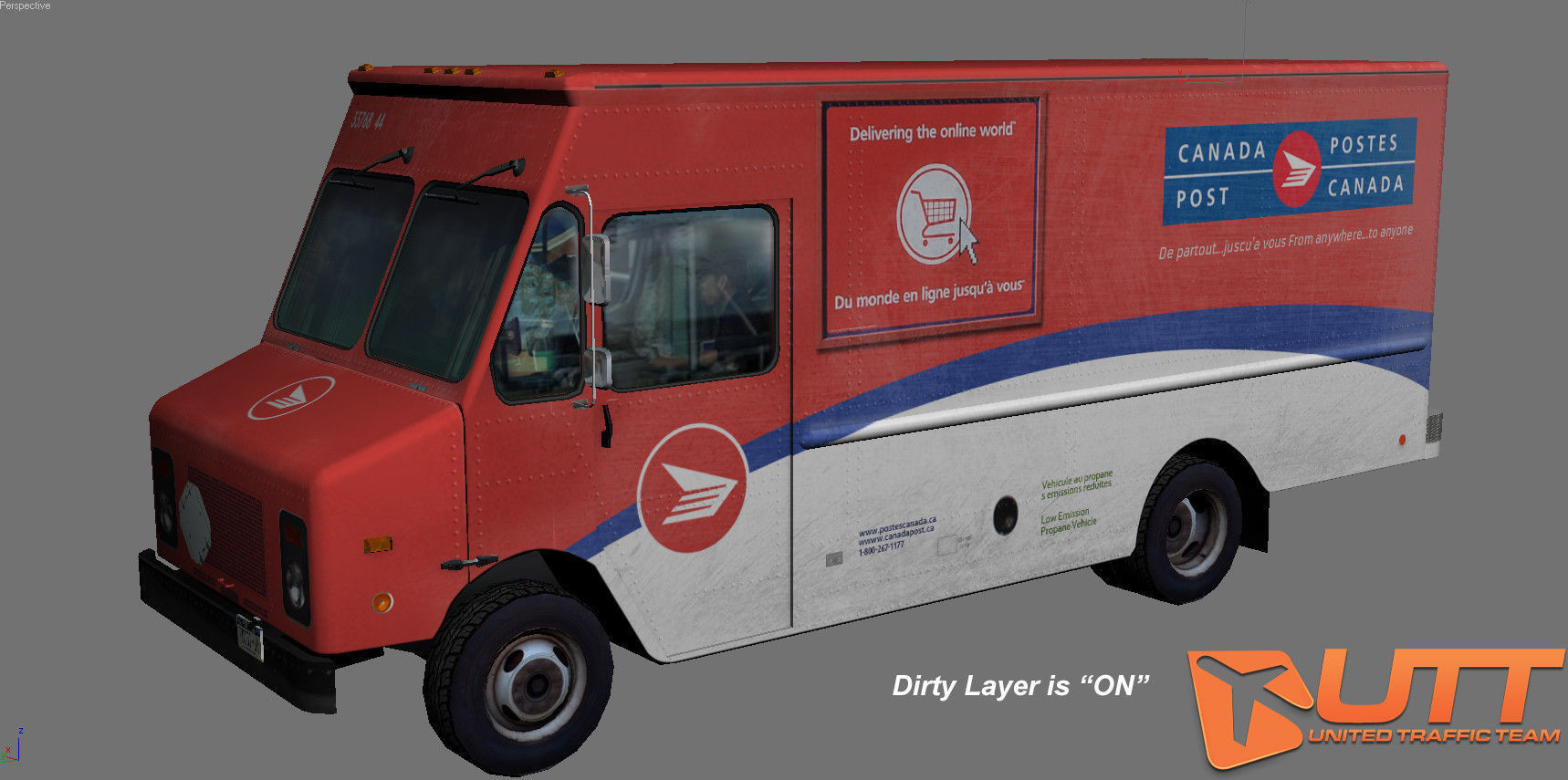 Grumman Olson short pack Low-poly 3D model_3