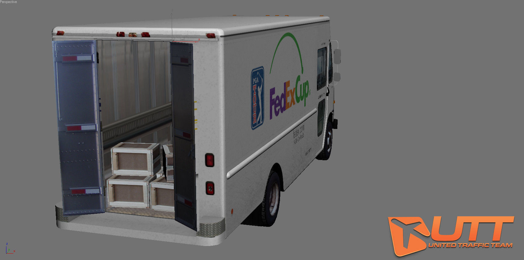 Grumman Olson short pack Low-poly 3D model_17