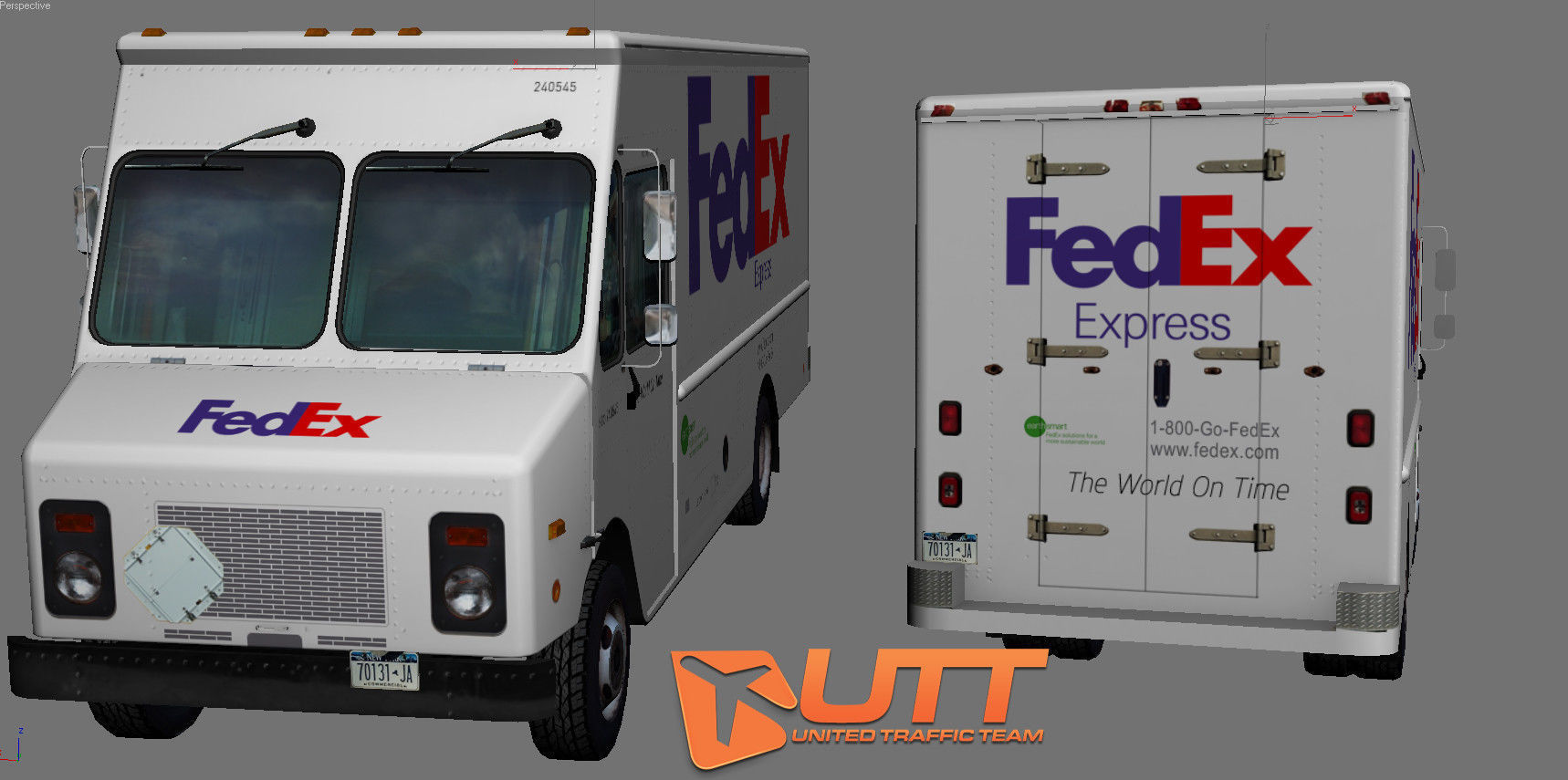 Grumman Olson short pack Low-poly 3D model_8