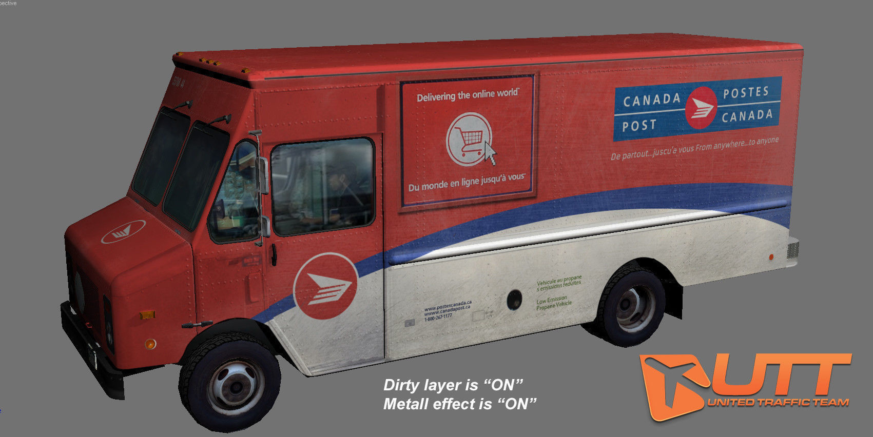Grumman Olson short pack Low-poly 3D model_2