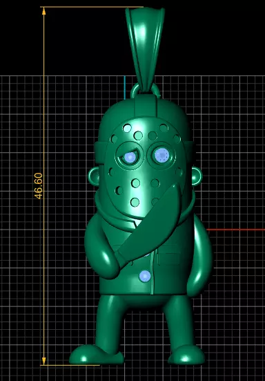 Masked Slayer Pendant  3D print model_7