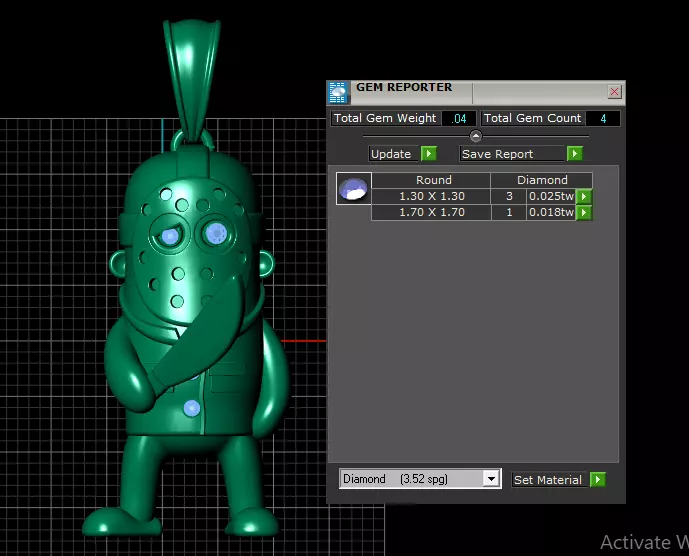 Masked Slayer Pendant  3D print model_6